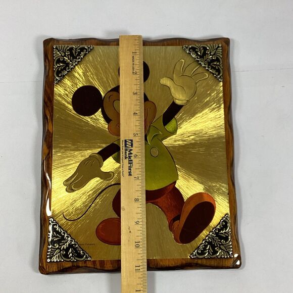 Walt Disney Mickey Mouse Foil Art Wood Plaque Wall Picture - Picture 4 of 5